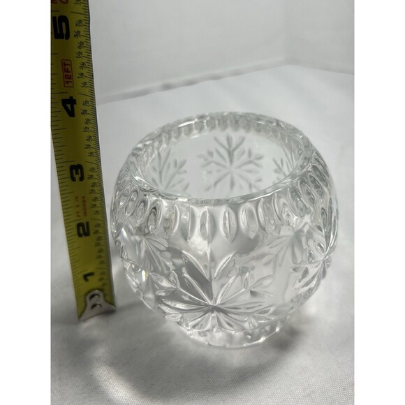 PartyLite Crystal Aurora Starburst Tealight Votive Candle Holder Heavy Glass - Picture 10 of 11